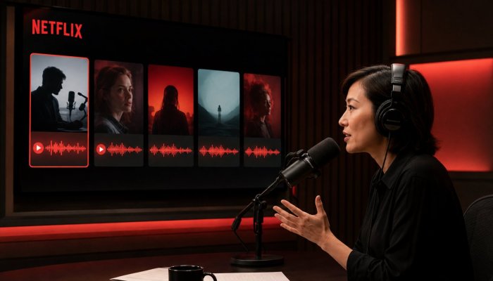 Netflixが全オリジナルPodcastを更新、動画配信の次は独占音声へ