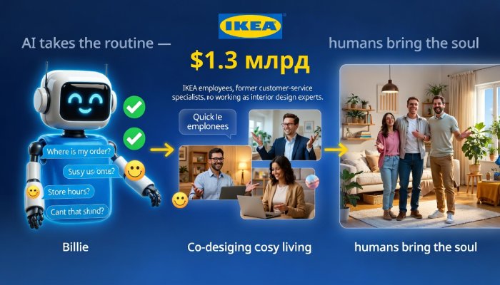 Ikea Keeps the Human Face in the Age of AI: How Chatbot Billie Created More Creative Jobs — and $1.3 Billion in New Revenue