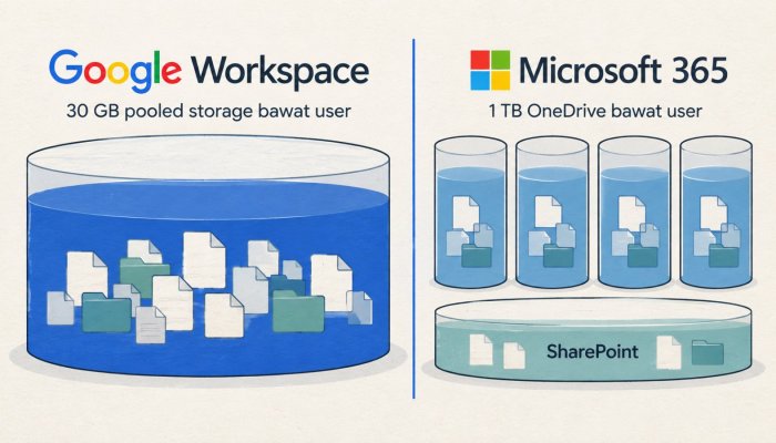 Google Workspace o Microsoft 365: storage ang nakatagong gastos