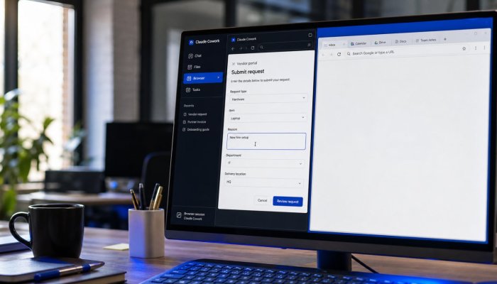 Claude Coworkに専用ブラウザー―自分のタブを渡さずWeb操作