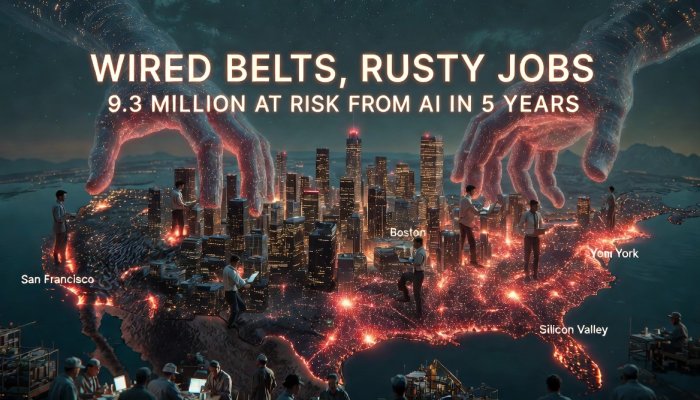 Tufts Report: 9.3 Million US Jobs at Risk from AI in the Next 5 Years — And the Hits Are Coming for High-Tech Hubs, Not Rust Belt Towns