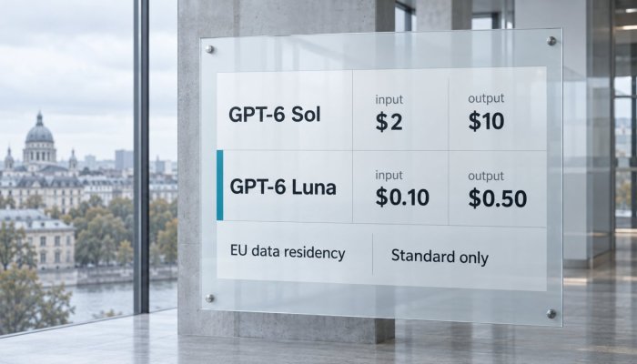 GPT-6 Sol en Luna halveren API-kosten, maar EU-opslag kent een grens