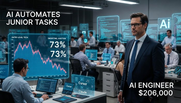 The 73% Collapse: How AI Is Erasing Entry-Level Tech Jobs and Rewriting the Career Ladder