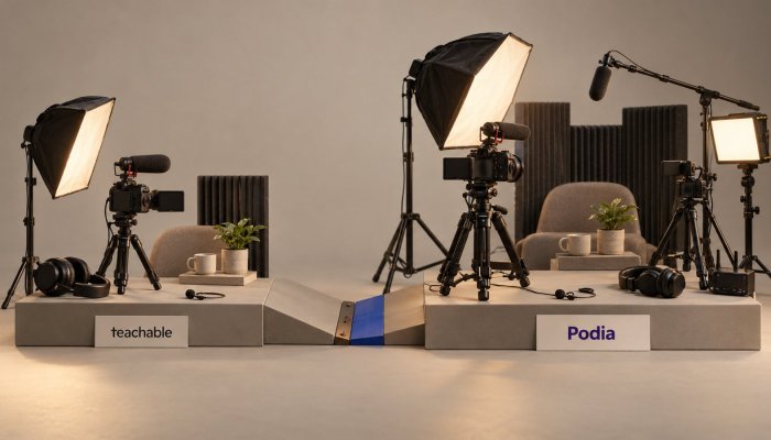 Teachable ou Podia : le volume des ventes peut inverser le choix