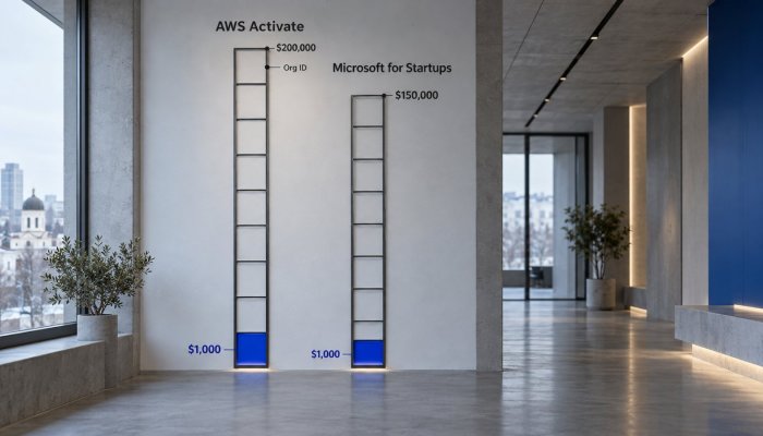 AWS Activate sau Microsoft for Startups: creditul maxim nu este garantat