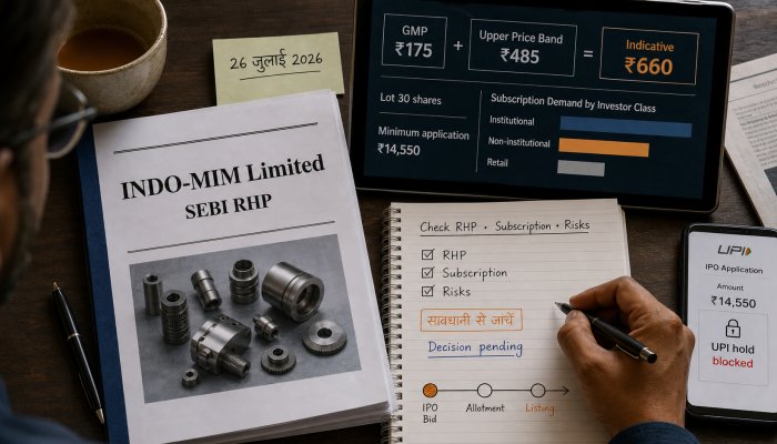 Indo-MIM IPO GMP today: 26 जुलाई को ₹175, आवेदन से पहले क्या देखें