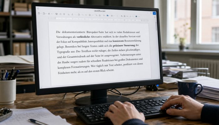 LibreOffice 26.8 verbessert den Blocksatz – und verzichtet bewusst auf KI