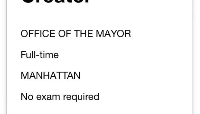 New York City Seeks Full-Time Digital Content Creator for Mayor Eric Adams Amid Election Season