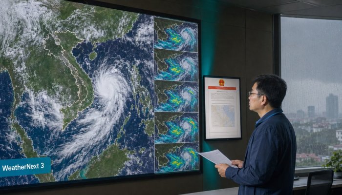 WeatherNext 3 dự báo mỗi giờ, nhưng cảnh báo chính thức vẫn phải xem cơ quan khí tượng