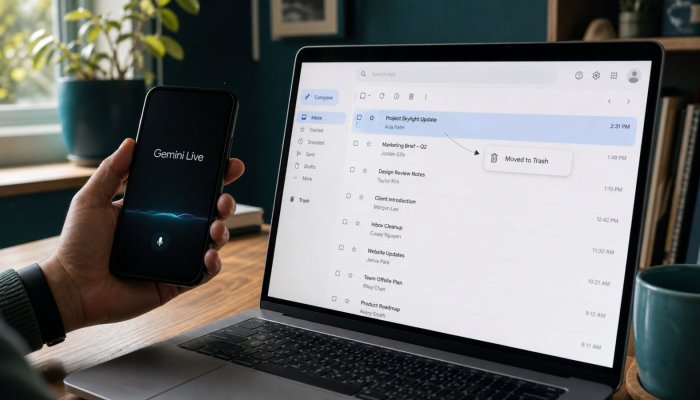 Gemini Live Can Delete Email by Voice—but Key Tools Require Paid Plans
