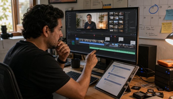Contratar un editor de YouTube: lo barato oculta revisiones y urgencias