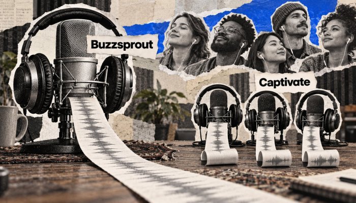 Buzzsprout vai Captivate: stundas un lejupielādes maina lētāko hostingu