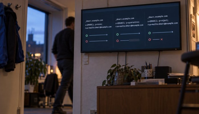 DMARC uden mailnedbrud: Gå fra p=none til p=reject i trin