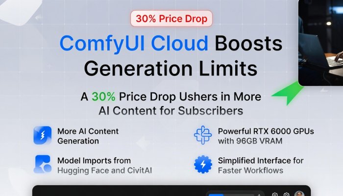 ComfyUI Cloud Boosts Generation Limits: A 30% Price Drop Ushers in More AI Content for Subscribers