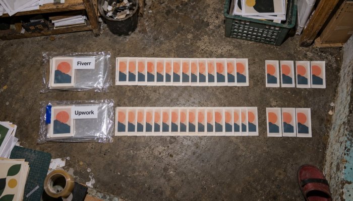 Upwork atau Fiverr: potongan 20% ditukar dengan alur lebih sederhana