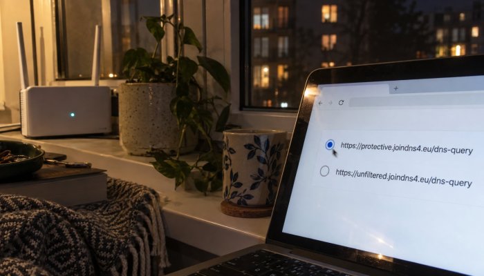 Saugus DNS naršyklėje: neteisingas adresas gali palikti apsaugą tik tariamą