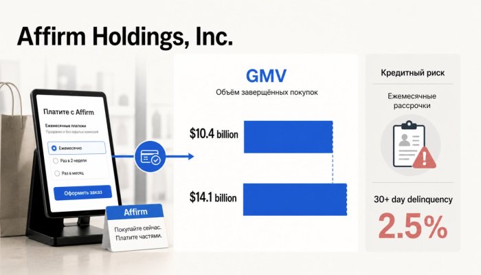 Affirm нарастила оборот до $14,1 млрд — просрочка всё же выросла