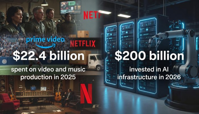 Amazon Dropped $22.4 Billion on Content in 2025 — Up 10% and Outspending Netflix — While Doubling Down on AI for 2026