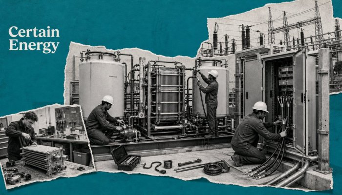 Certain Energy lève 10 M£ : sa batterie doit encore passer à l’échelle du MWh