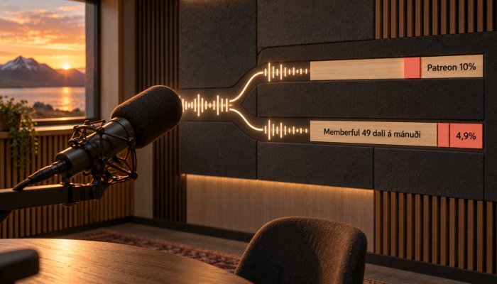 Patreon eða Memberful: 10% gjaldið mætir 49 dala föstum kostnaði
