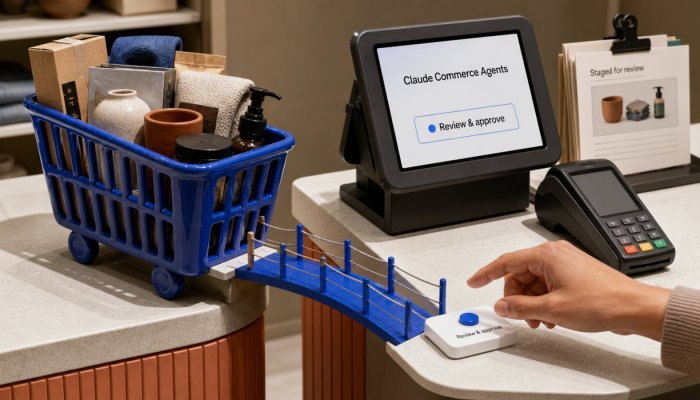 Claude commerce blueprint cart বানায়—checkout-এর সিদ্ধান্ত এখনো মানুষের