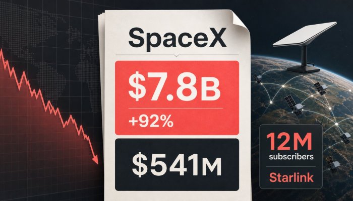 SpaceX удвоила выручку, но расходы на ИИ обрушили доверие инвесторов