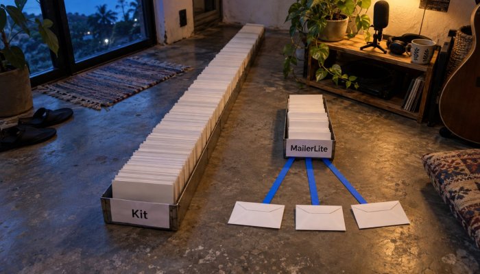 Kit o MailerLite: libreng malaking listahan, pero automation ang kapalit