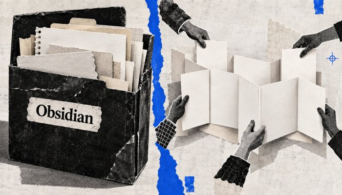 Notion یا Obsidian؟ مشترک کام کے بدلے اپنی فائلوں کا اختیار