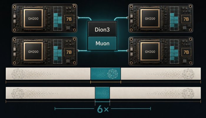 Dion3 Cuts Muon Optimizer Time by Up to 6×—With Parallelism Limits