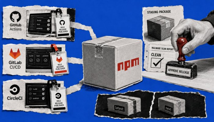 npm accepte dix éditeurs OIDC, avec validation humaine après le scan