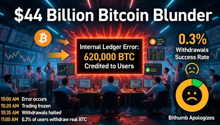 Bithumb's $44 Billion Bitcoin Blunder: A Massive Internal Error That Shook Crypto Markets