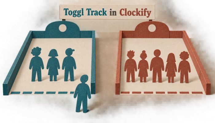 Toggl Track ali Clockify: brezplačna ekipa se ustavi pri treh ali petih