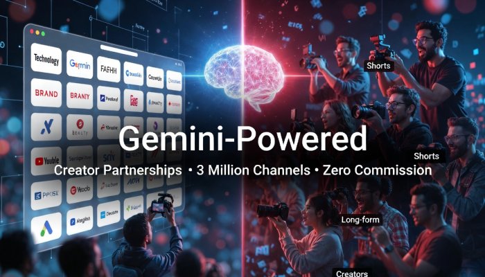 YouTube Finally Launches Gemini-Powered Creator Partnerships: 3 Million Creators, Zero Commission, All Inside Google Ads