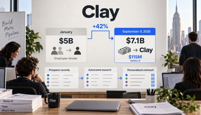 Clay تجمع 115 مليون دولار: التقييم ارتفع 42% منذ بيع أسهم الموظفين