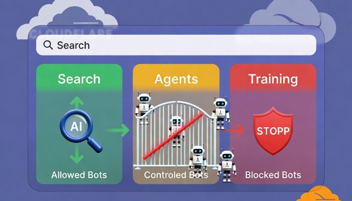 Cloudflare Gives Website Owners Granular Control Over AI Crawlers: Search, Agents, and Training Now Separately Managed