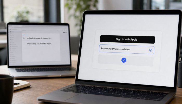 Hide My Email reste en @icloud.com, mais les développeurs ont un autre domaine à accepter