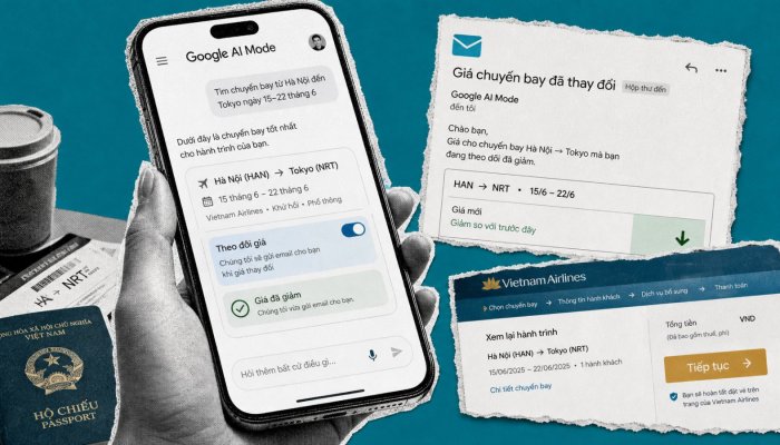 Google AI Mode theo dõi giá vé tại 180 thị trường, đặt khách sạn vẫn có giới hạn