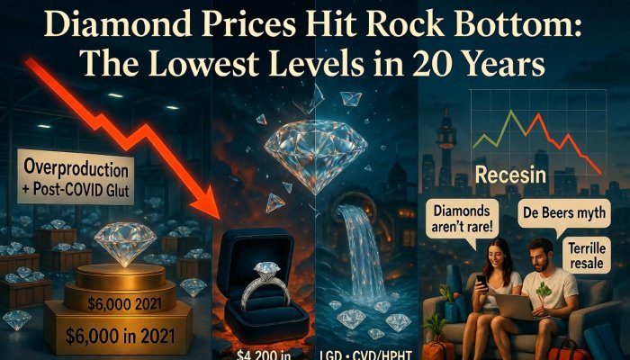 Diamond Prices Hit Rock Bottom: The Lowest Levels in 20 Years – And How the Market Went Off the Rails