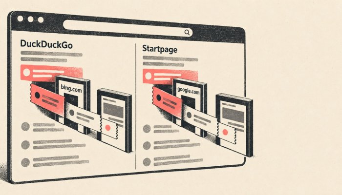 DuckDuckGo eller Startpage: privat sökning slutar vid annonsklicket