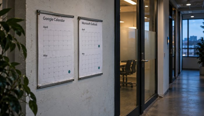 Google Calendar eller Outlook: månadsslutet avslöjar skillnaden