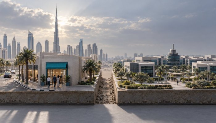 البرّ الرئيسي أم المنطقة الحرة؟ موقع العميل يحسم شركة الإمارات