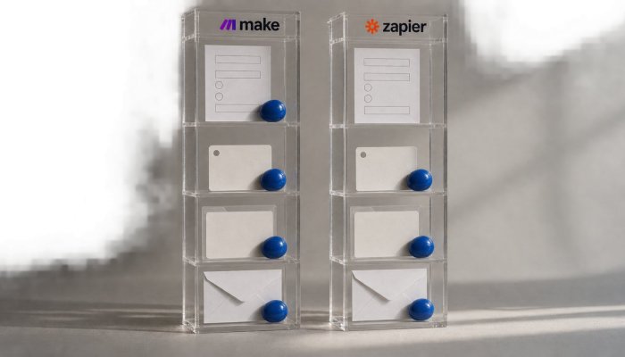 Make ou Zapier : un scénario en quatre étapes ne consomme pas pareil