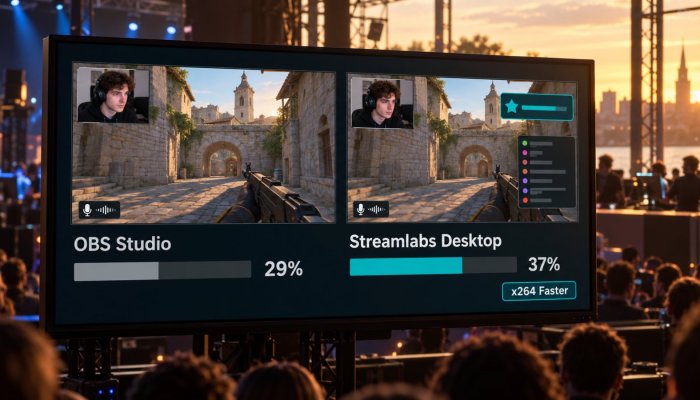 OBS vai Streamlabs: ērtāks sākums var paņemt līdz 28% vairāk CPU