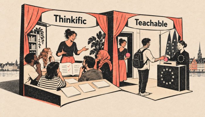 Thinkific eller Teachable? Momsarbejdet kan være mere værd end kursusloftet