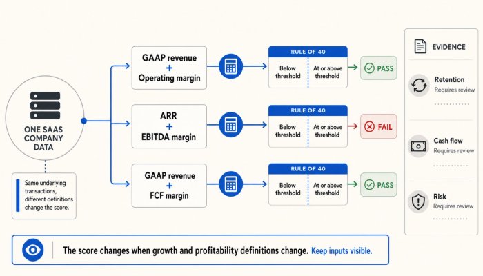 The SaaS Rule of 40: Choose the Right Growth and Profit Inputs Before You Trust the Score