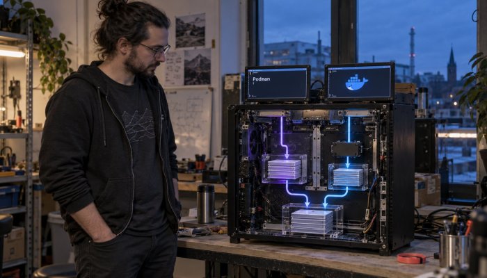 Docker või Podman: rootless-režiim ei tee jõudlusest automaatset võitjat