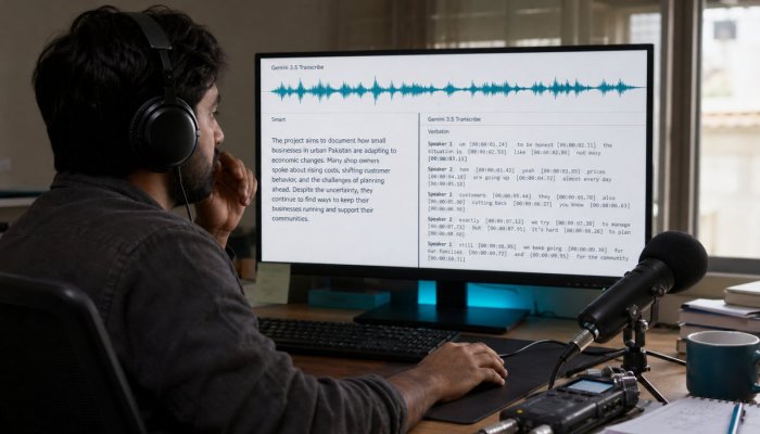 Gemini 3.5 Transcribe بولی سنوارتا ہے، لفظ بہ لفظ ریکارڈ نہیں