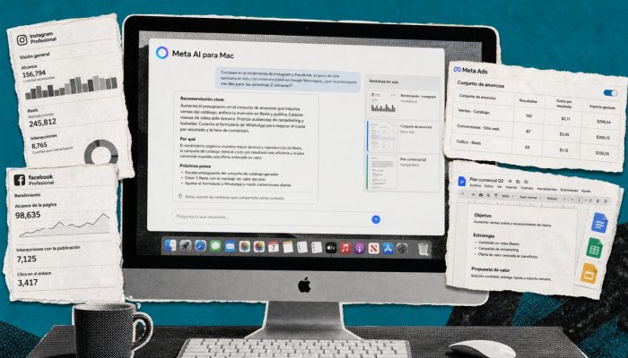 Meta AI llega a Mac: conectará métricas, anuncios y Google Workspace