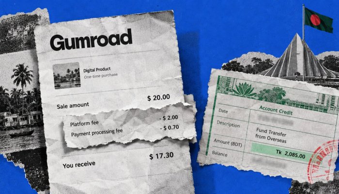 বাংলাদেশে Gumroad payout BDT-তে—১০% fee-র পর হাতে কত থাকবে