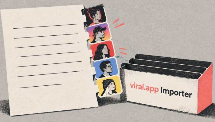 viral.app فهرست سازندگان را یکجا وارد میکند؛ اما متن صفحه را نمیفرستد